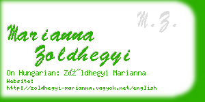 marianna zoldhegyi business card